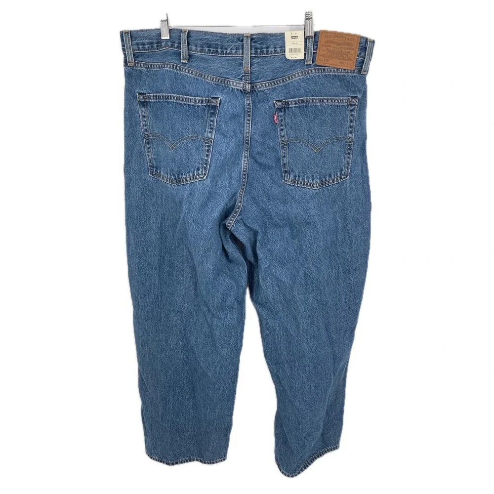Levis Premium 578 Baggy Jeans 40x30 Blue Med Wash Wide Leg 90s Style See Notes